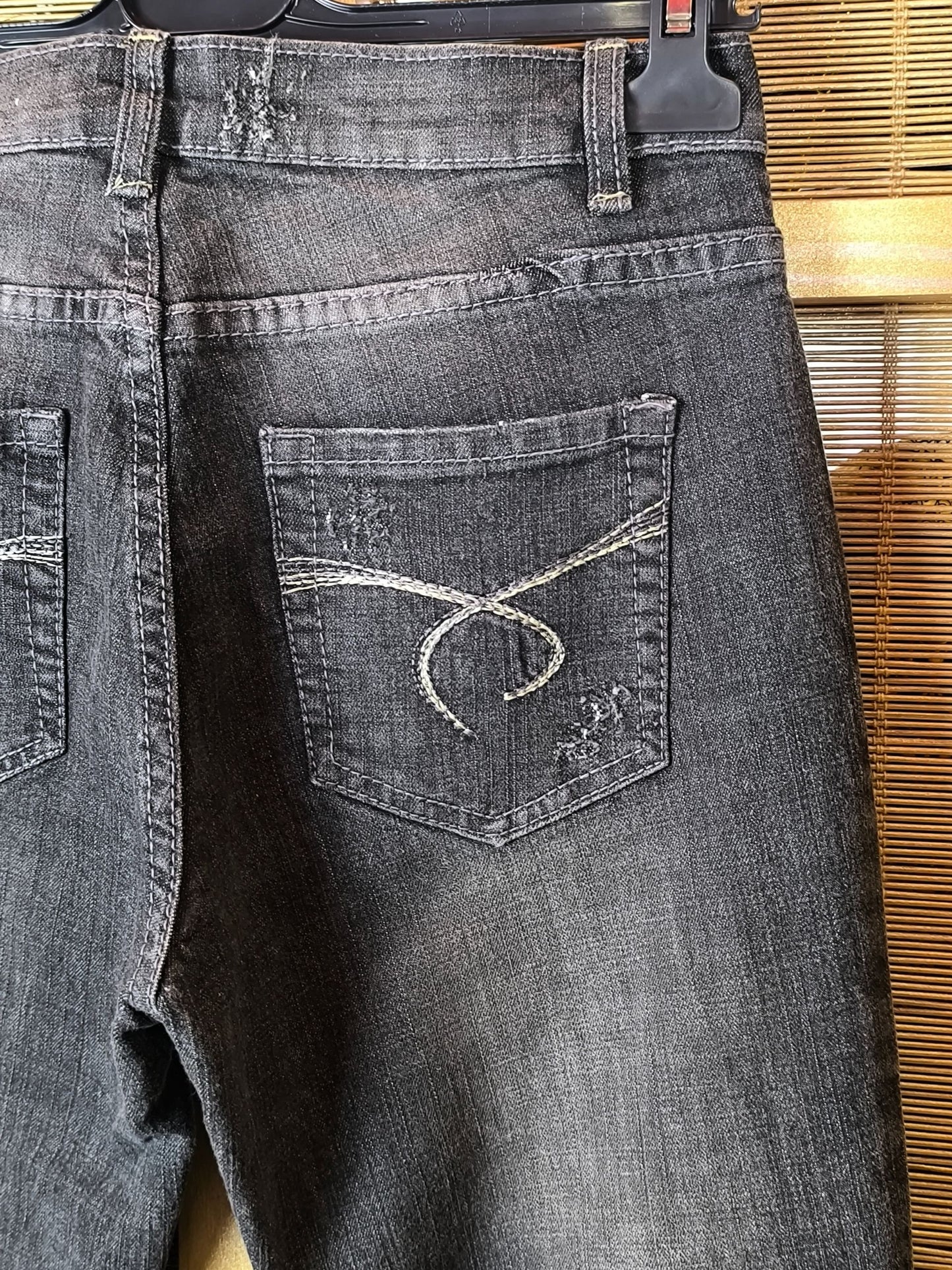 Y2K Grey-Black Bootcut Jeans – Colours of the World