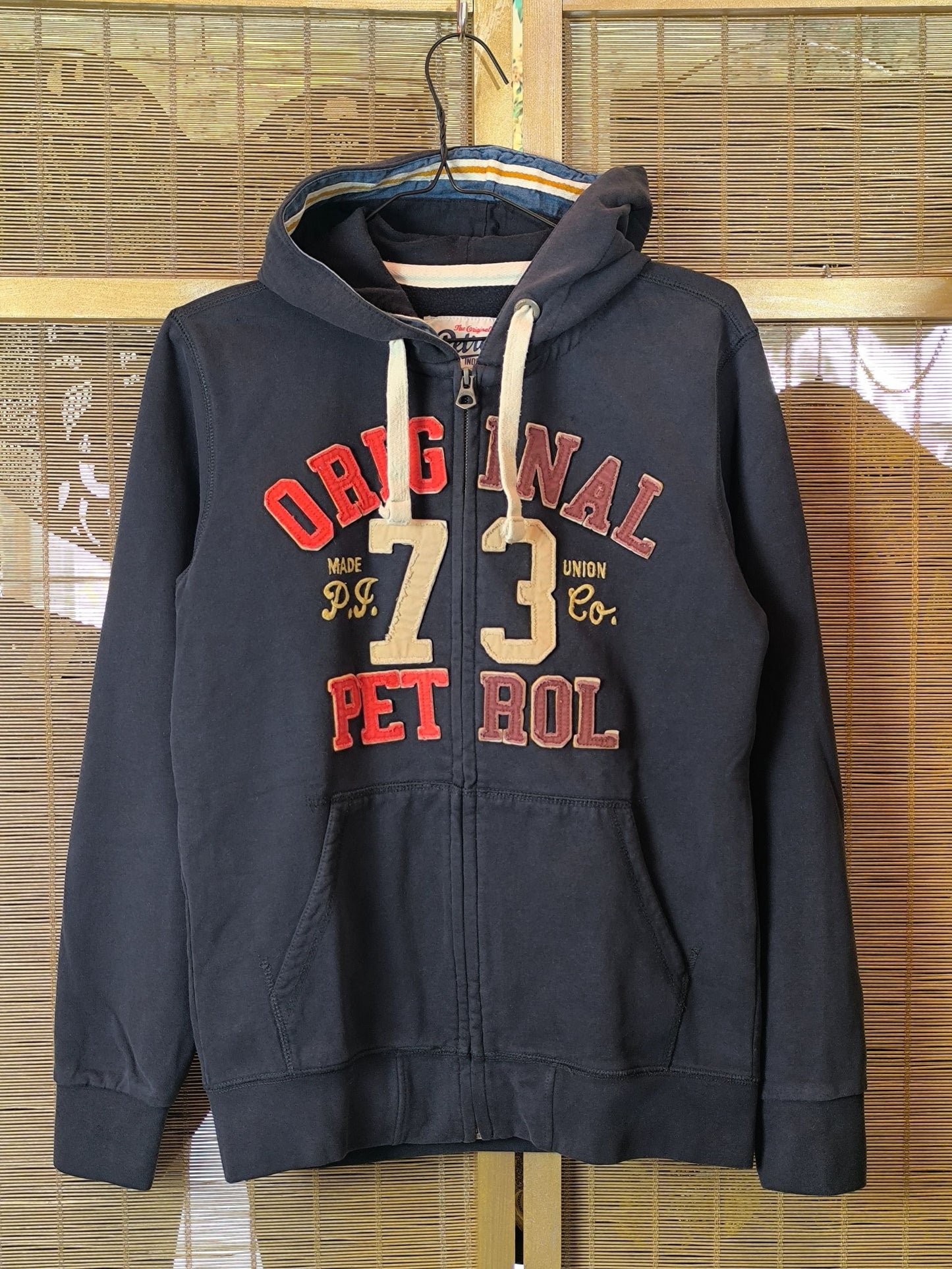 Petrol Industries Navy Zip-Up Hoodie "Original 73" – Size M (Early 2010s)