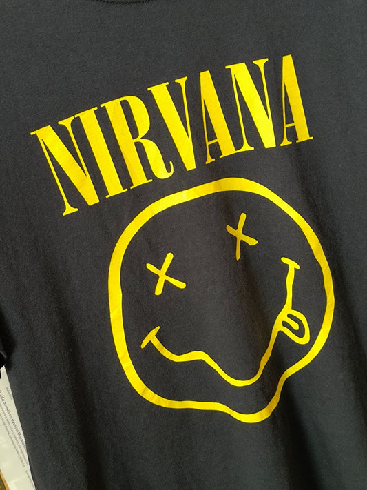 Nirvana Smiley Face Black T-Shirt