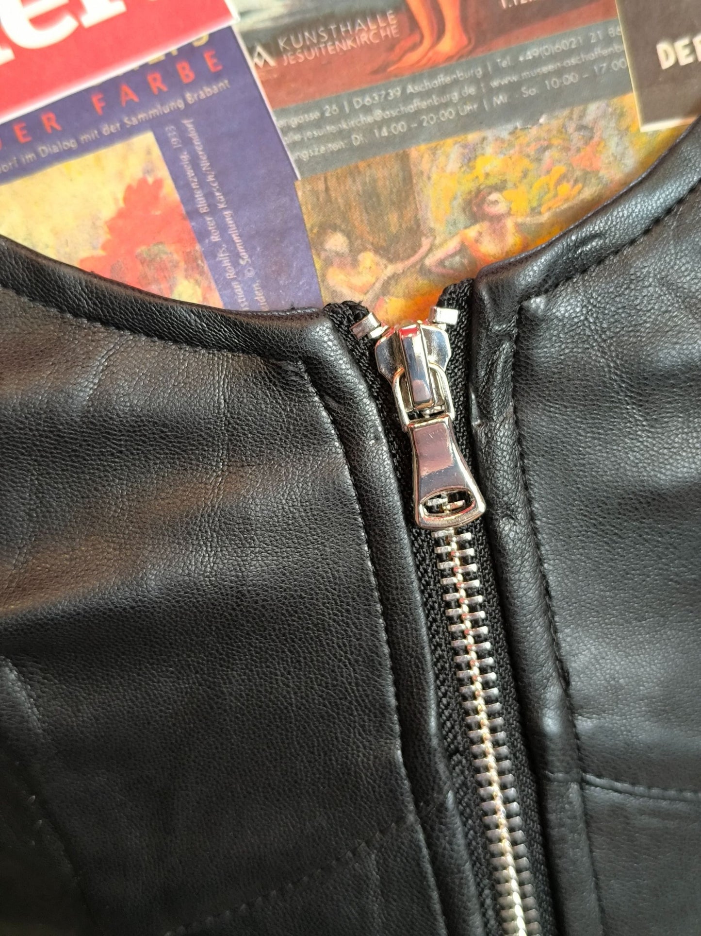 Y2K Tiger Mist Faux Leather Halter Corset Top – Black