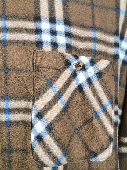Vintage Brown Check Fleece Shirt