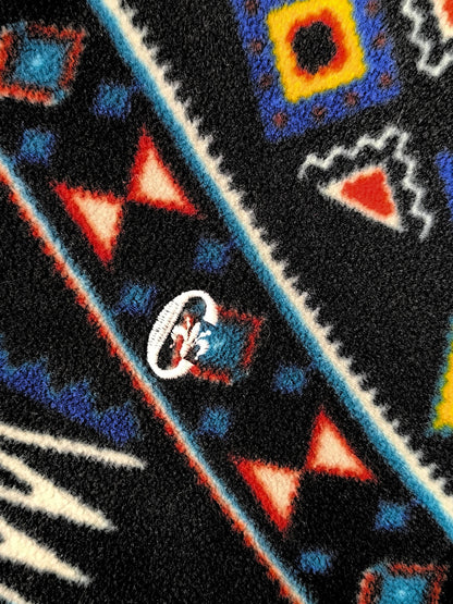Vintage Unisex Conte of Florence Aztec Fleece Half-Zip Pullover (XL)