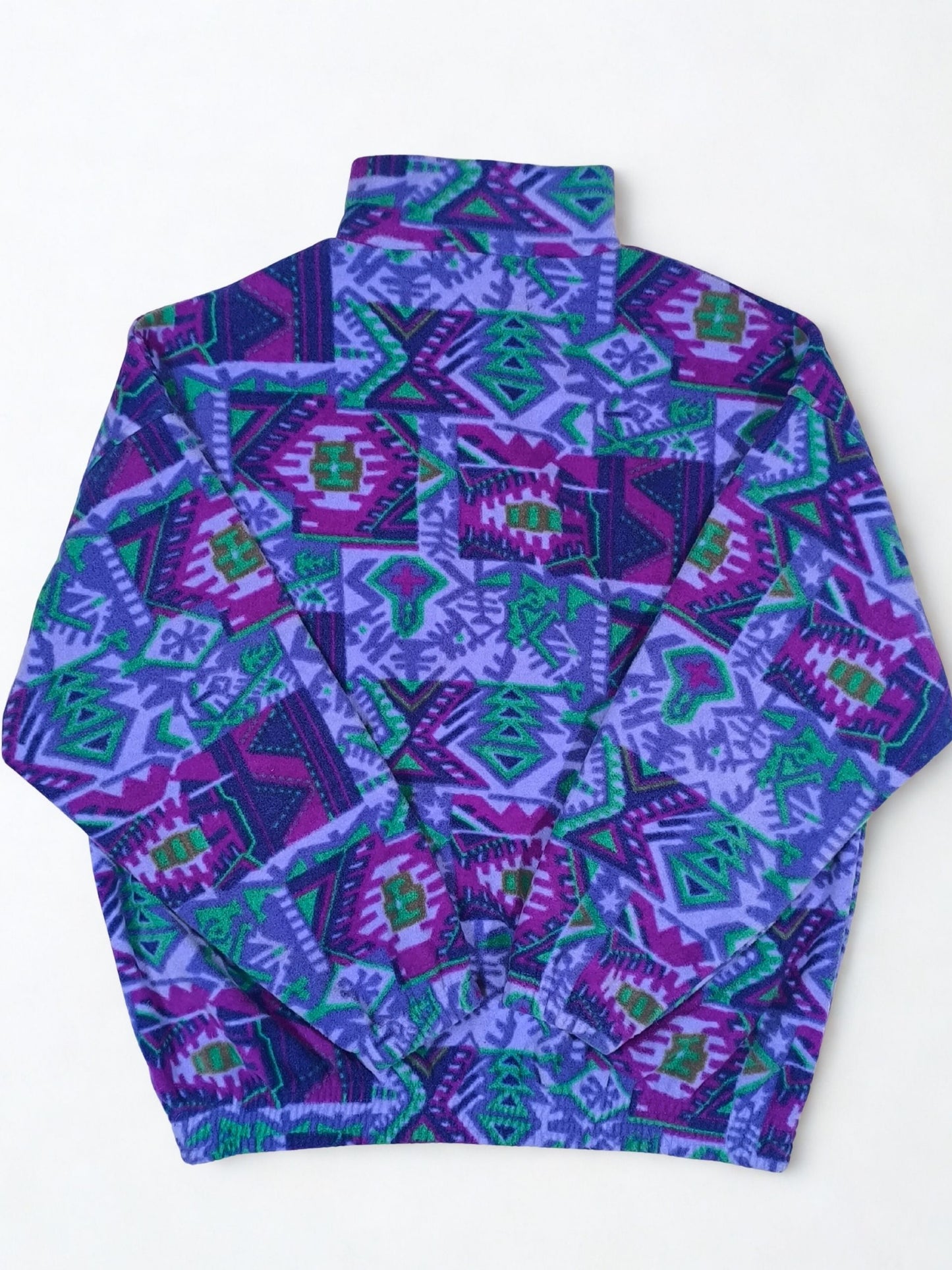 Vintage Zurich 90s Geometric Half-Zip Fleece Pullover