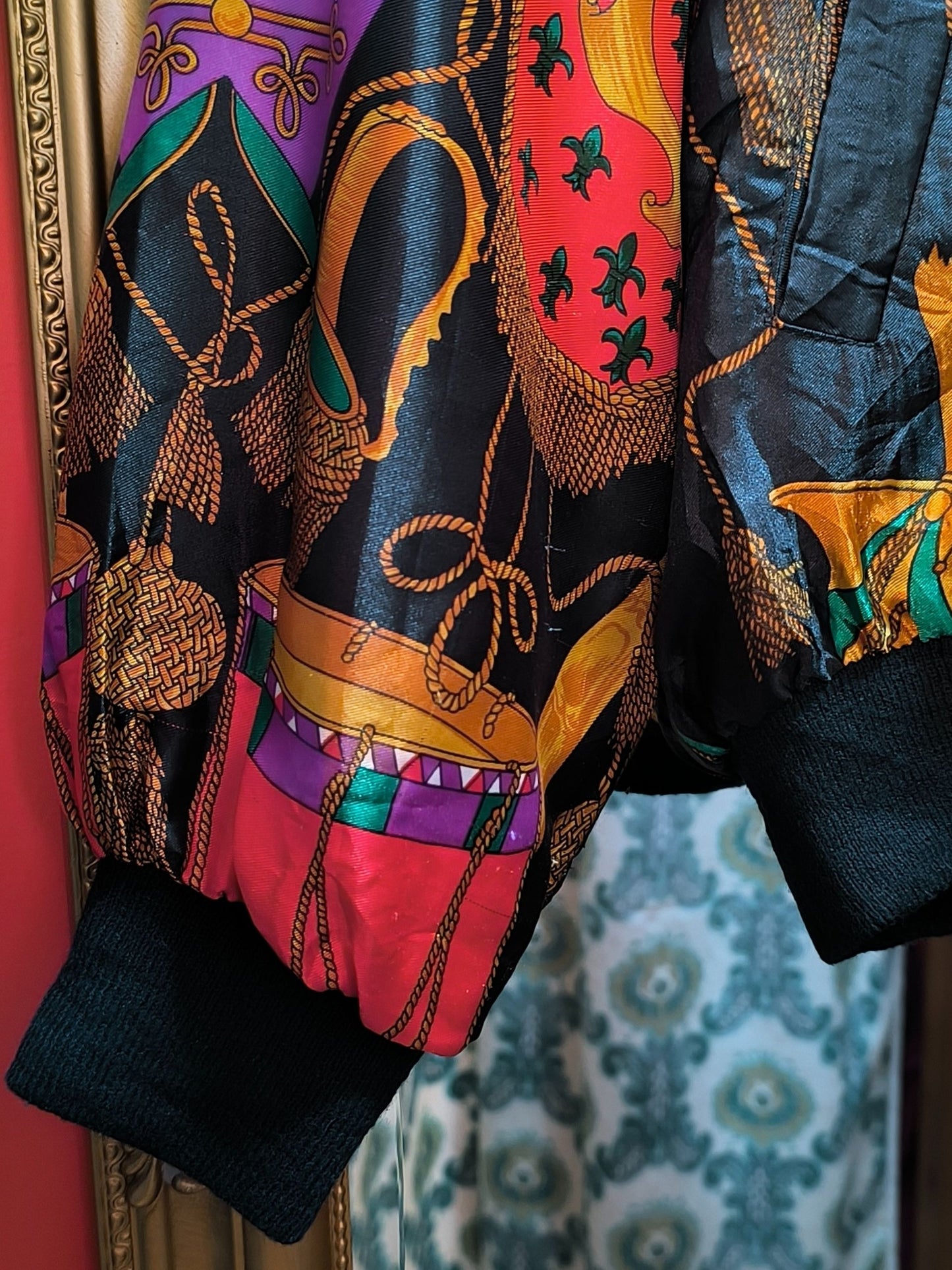 Unisex Vintage Jacob De Julia Print Bomber Jacket