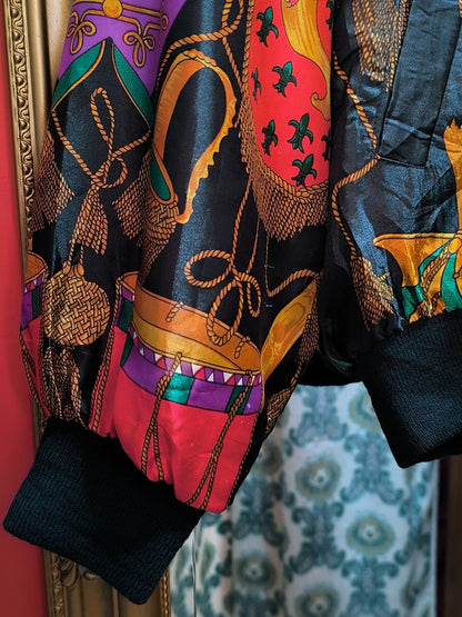 Unisex Vintage Jacob De Julia Print Bomber Jacket