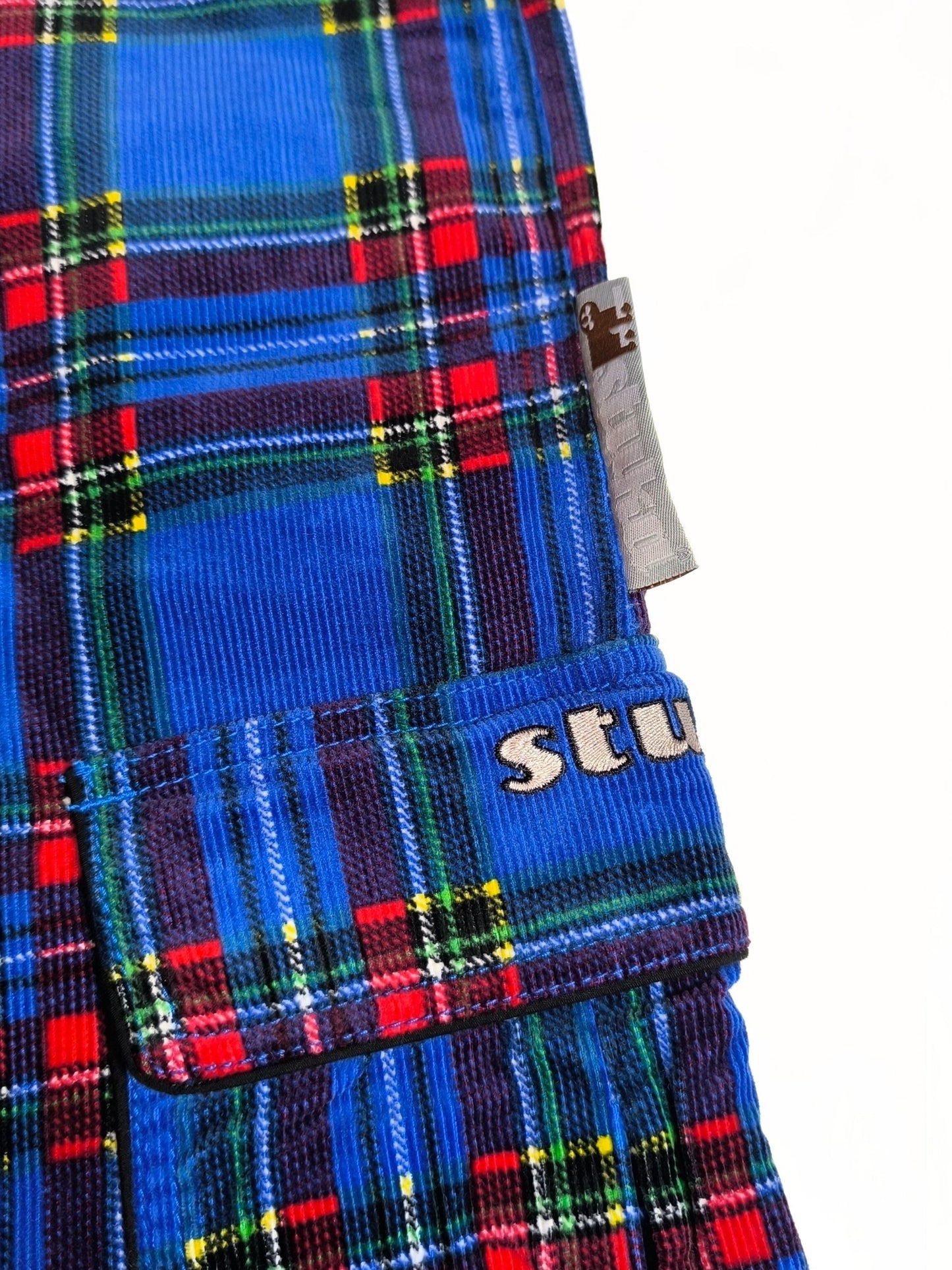 Deadstock STUKA Y2K Wide Leg / Baggy Tartan Corduroy Cargo Pants
90s – Early 2000s Original Streetwear