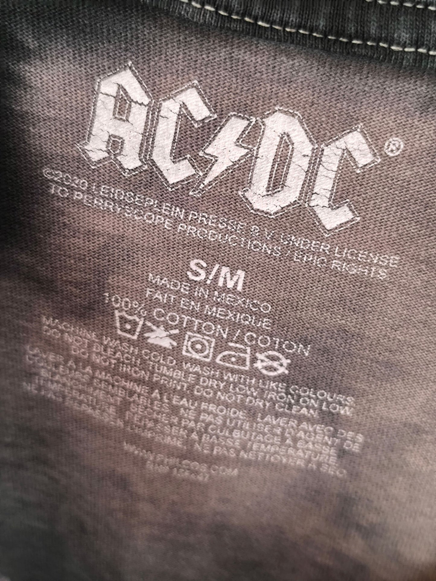 AC/DC “Back in Black” Tie-Dye Band T-Shirt