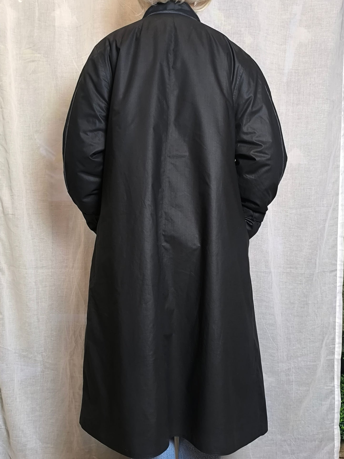 Vintage "Creation Karner" Black Minimal Trench Coat