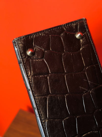 Vintage 1960s D Exklusiv Genuine Crocodile Leather Handbag
