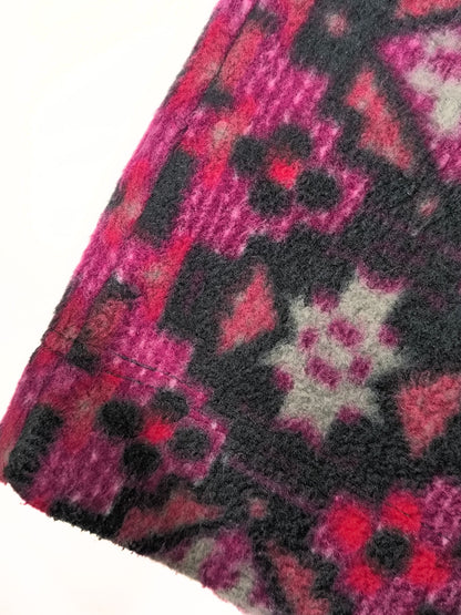 Vintage 90s Unisex Geometric Fleece Half-Zip Pullover