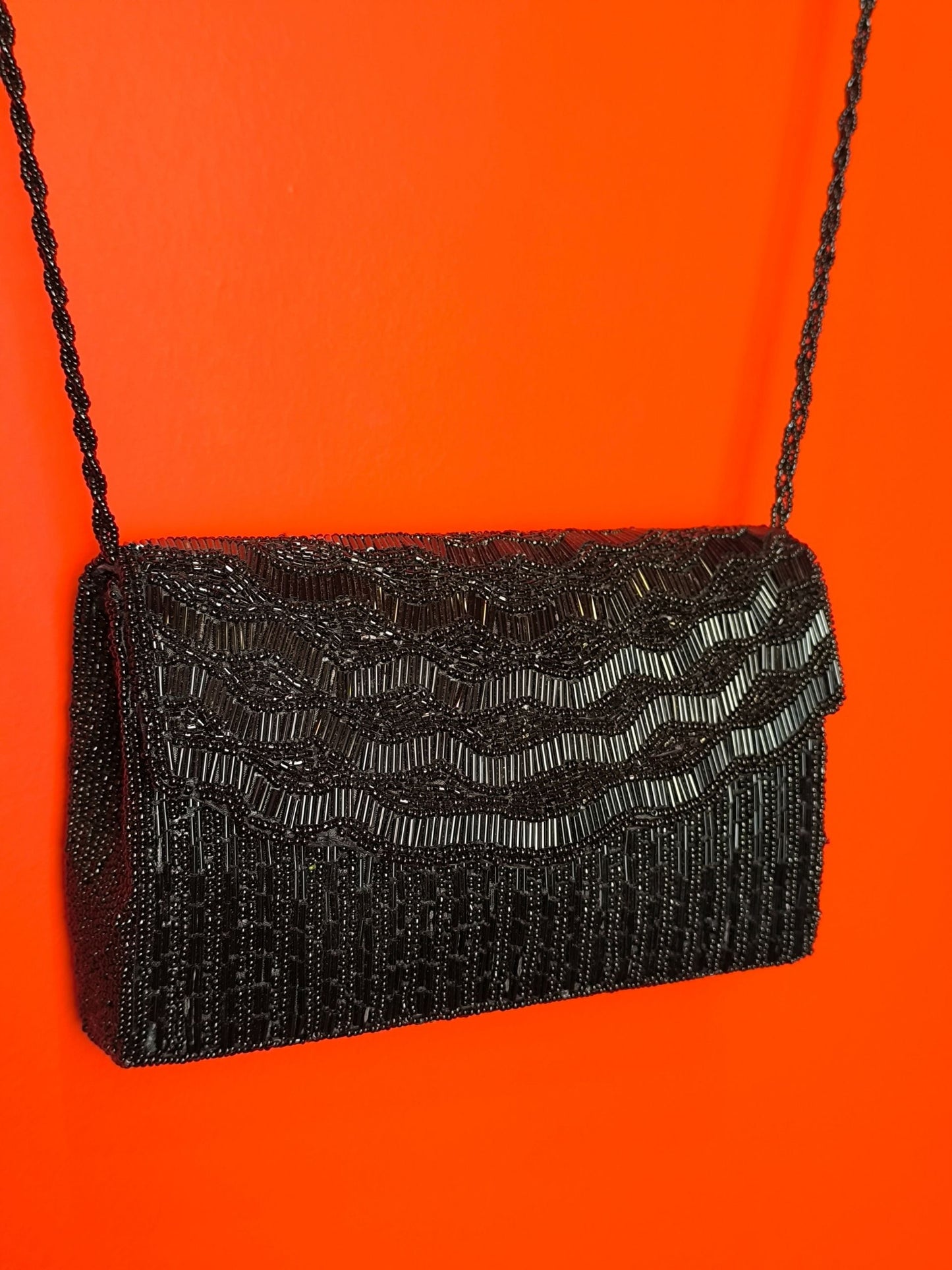 Black Beaded Evening Bag - Late 90s–Early 2000s