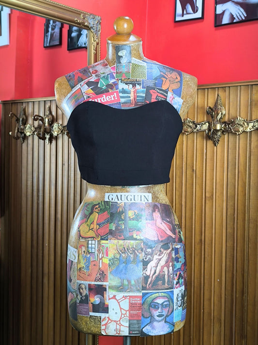 Bardot Black Structured Corset / Bustier Top