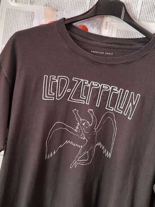 American Eagle x Led Zeppelin Graphic T-Shirt — Charcoal Grey