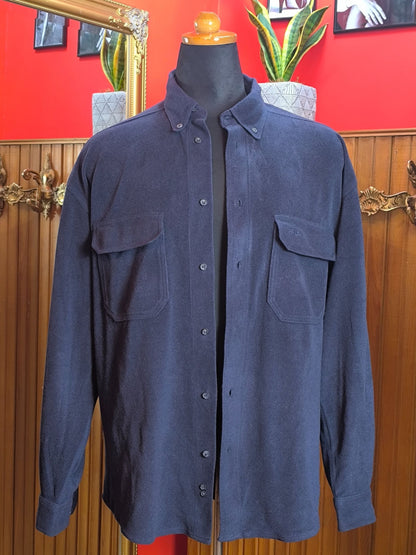 Vintage FILA IceTech Fleece Overshirt – Navy Blue