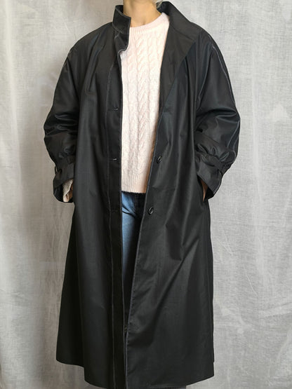 Vintage "Creation Karner" Black Minimal Trench Coat