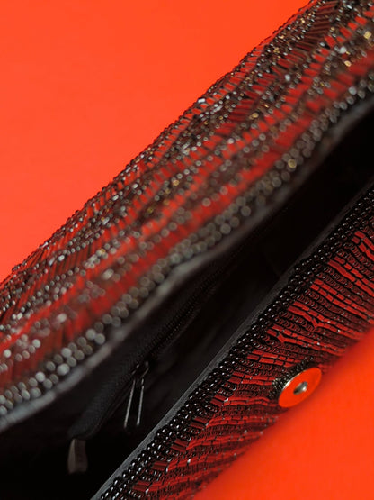 Black Beaded Evening Bag - Late 90s–Early 2000s