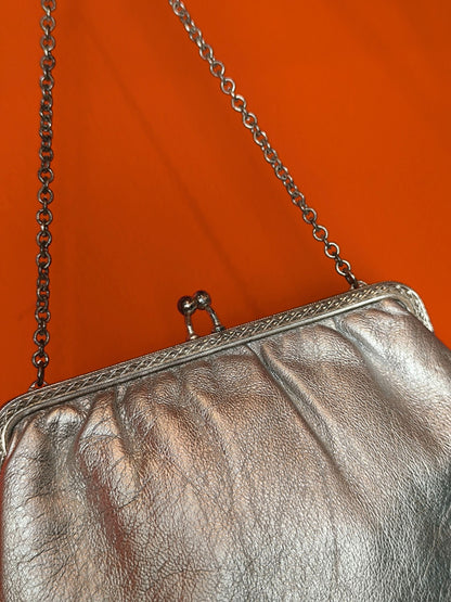 Vintage Silver Evening Bag with Matching Coin Purse