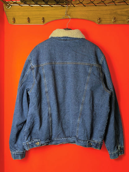 Lee Vintage Sherpa-Lined Denim Jacket with Detachable Collar