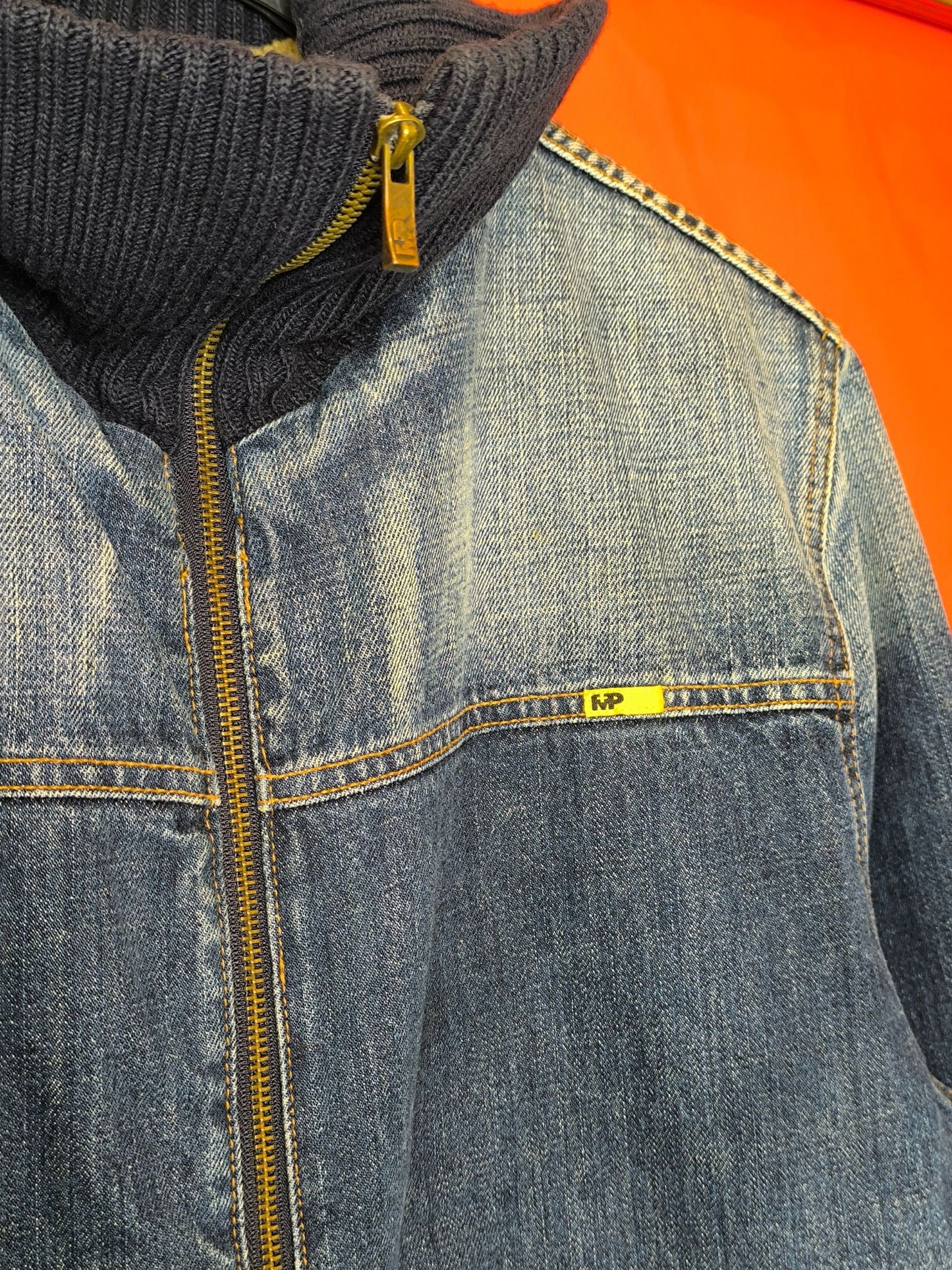 Men’s Iced-Wash Sherpa Bomber Jacket – Melting Pot - Late 80s – Early 90s Italian streetwear outerwear