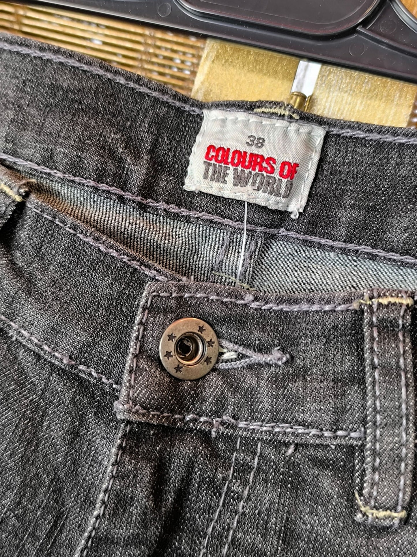 Y2K Grey-Black Bootcut Jeans – Colours of the World