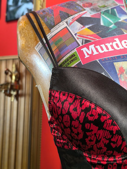 Playboy Black Red Satin & Mesh Corset – Y2K Era