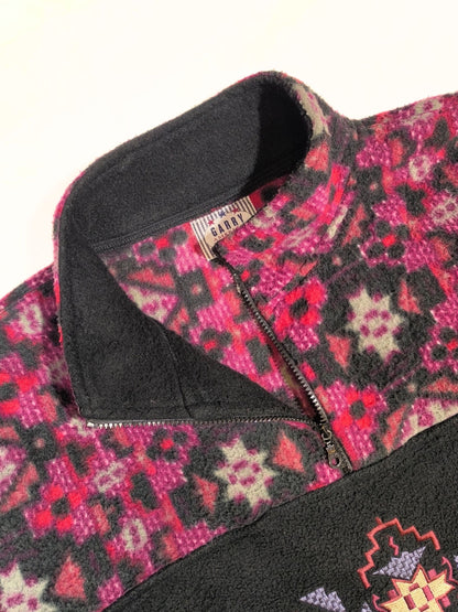 Vintage 90s Unisex Geometric Fleece Half-Zip Pullover