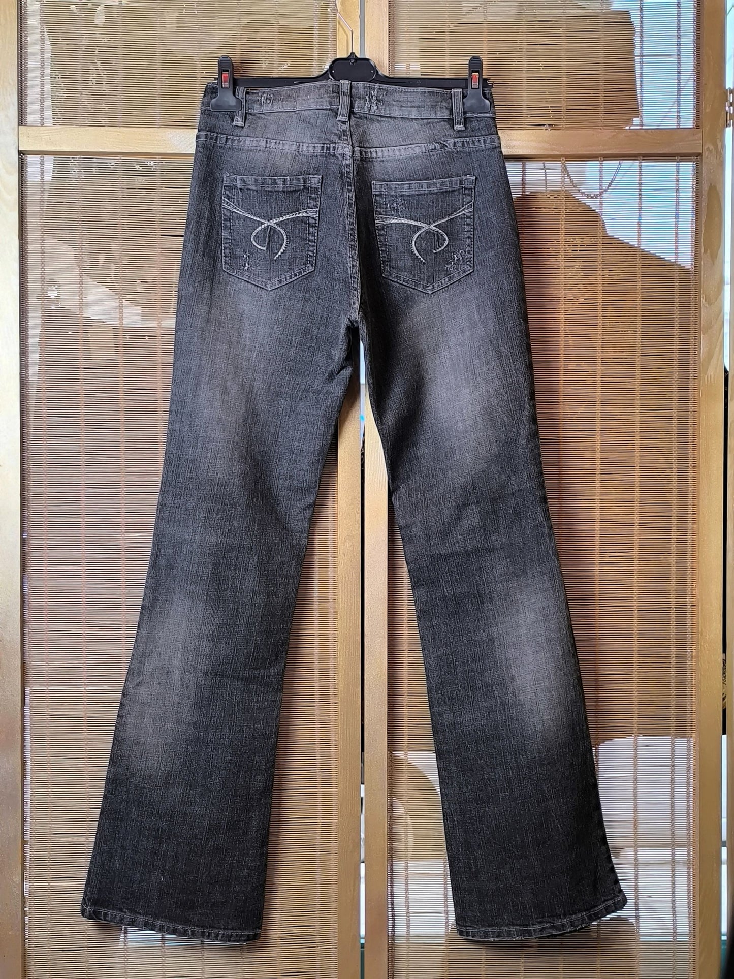 Y2K Grey-Black Bootcut Jeans – Colours of the World