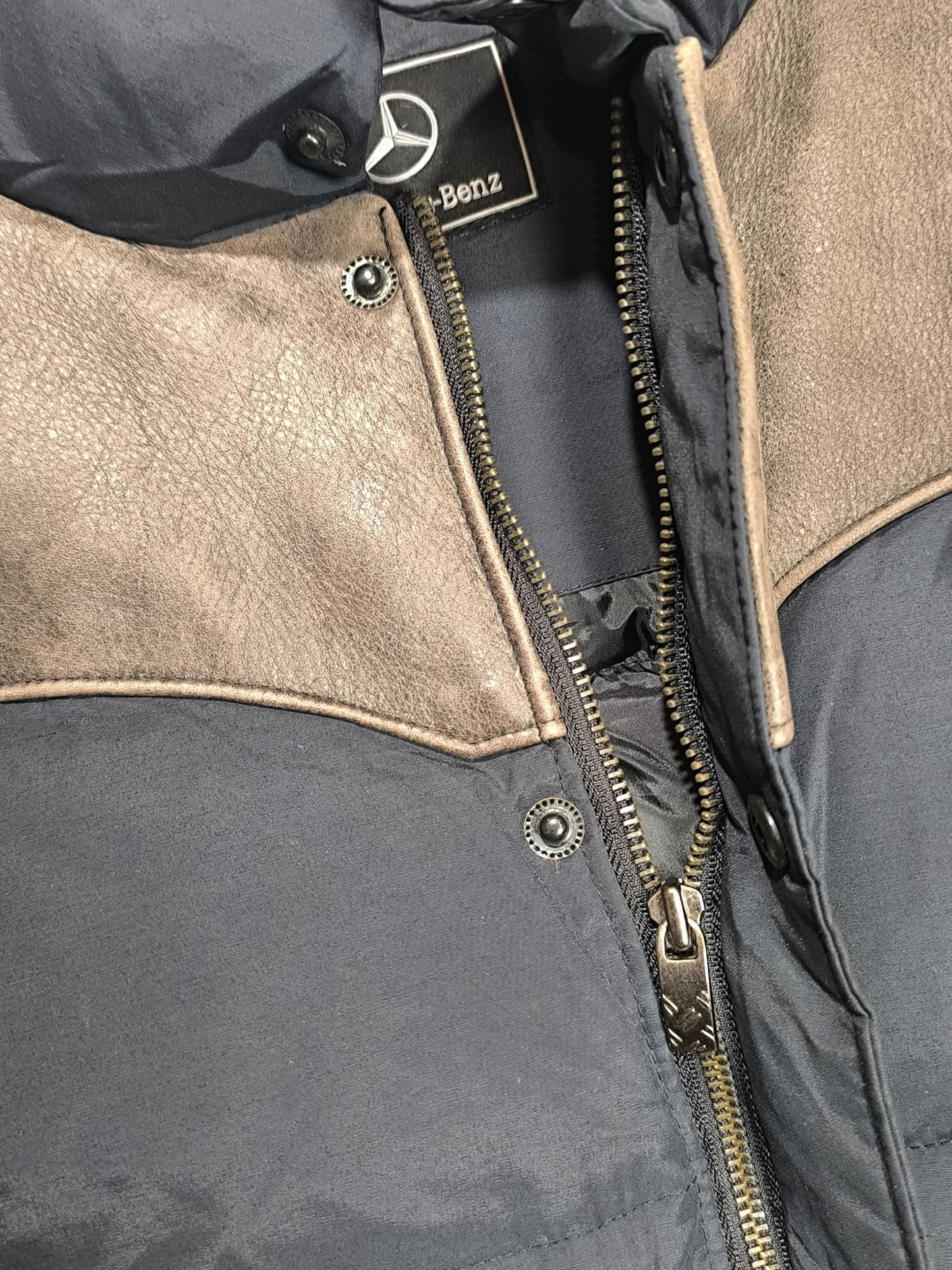 Mercedes-Benz Vintage Down & Leather Puffer Gilet