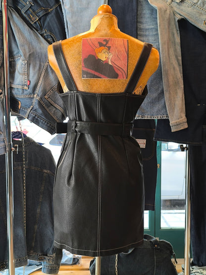 Nasty Gal Collection – Faux Leather Biker Mini Dress