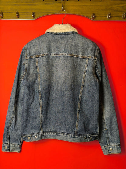 Classic Mid-Wash Sherpa Denim Jacket – GAP Denim