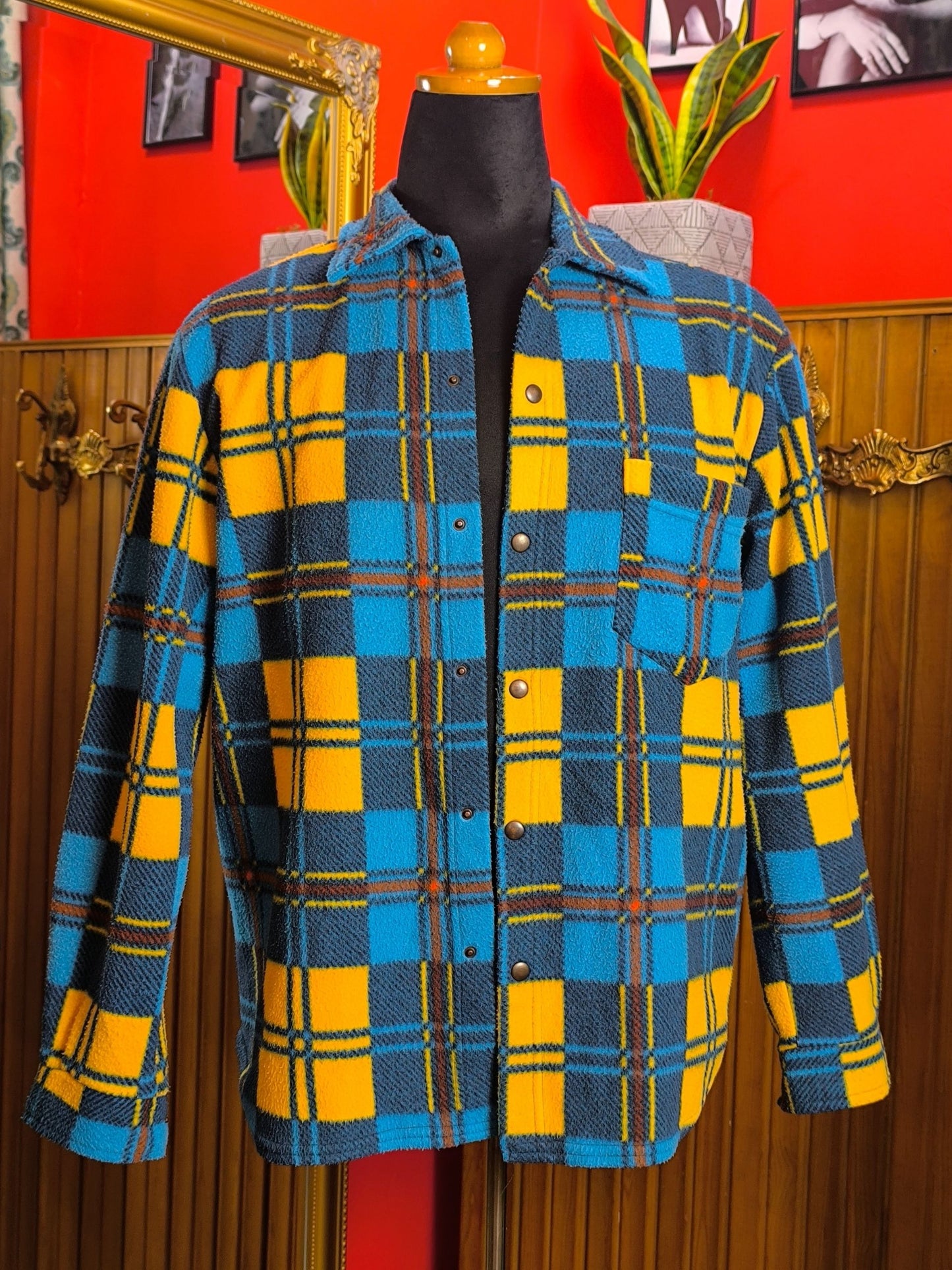 Vintage X-Form Fleece Checked Shirt – Made in Italy