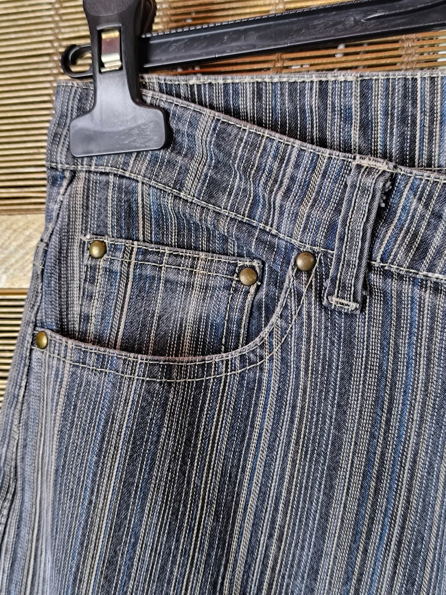 Cassis Cottons Striped Y2K Jeans