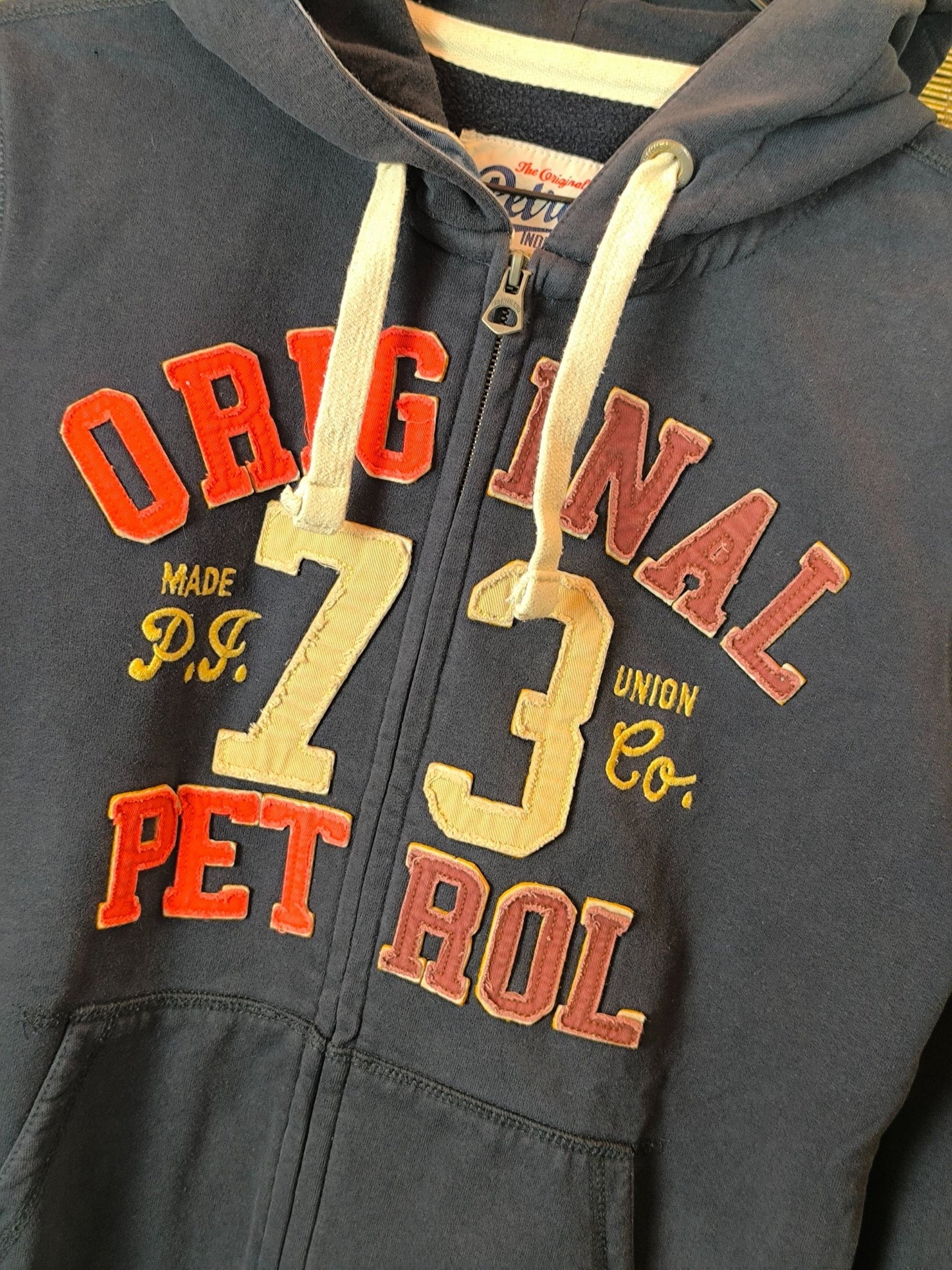 Petrol Industries Navy Zip-Up Hoodie "Original 73" – Size M (Early 2010s)