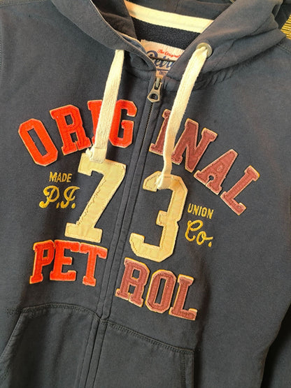 Petrol Industries Navy Zip-Up Hoodie "Original 73" – Size M (Early 2010s)