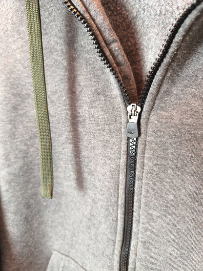 Everlast Zip-Up Hoodie in Grey with Logo Sleeve Print