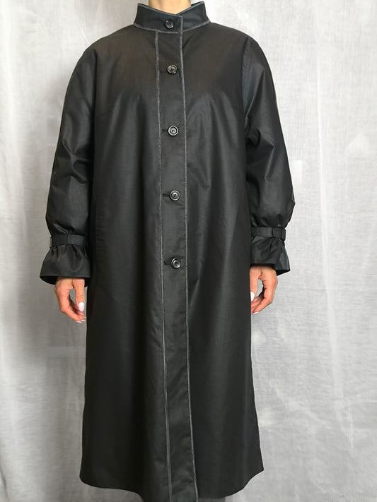 Vintage "Creation Karner" Black Minimal Trench Coat