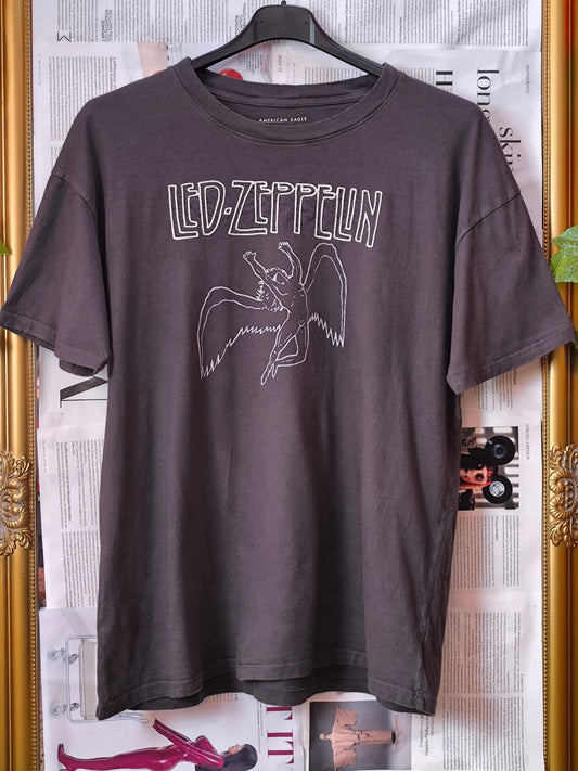 American Eagle x Led Zeppelin Graphic T-Shirt — Charcoal Grey