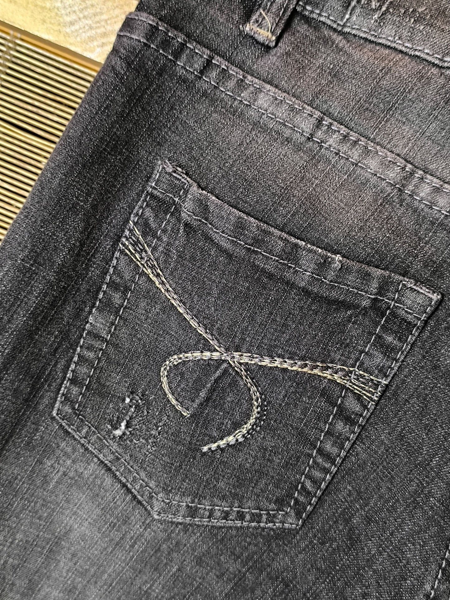 Y2K Grey-Black Bootcut Jeans – Colours of the World