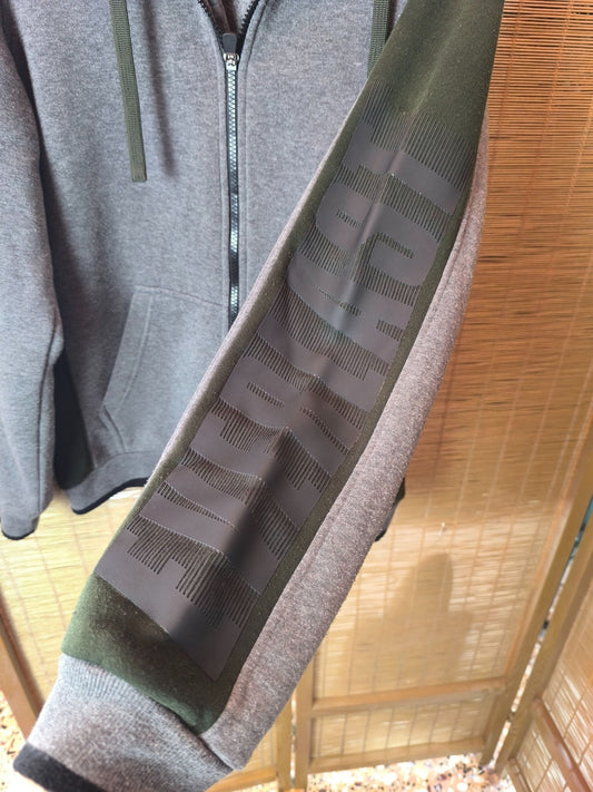 Everlast Zip-Up Hoodie in Grey with Logo Sleeve Print