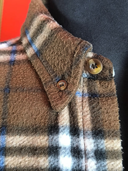 Vintage Brown Check Fleece Shirt