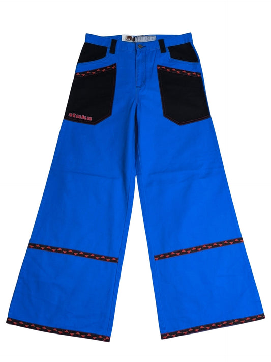 Deadstock Stuka Blue Wide Leg Baggy Pants – 90s–Early 2000s Original Skate Streetwear