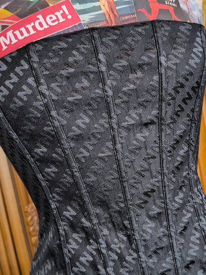 Nakedvice Black Logo Corset Top