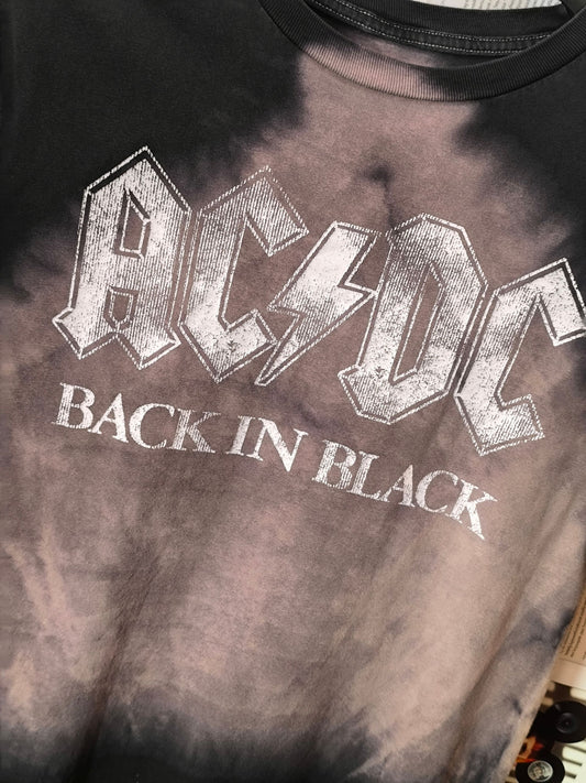 AC/DC “Back in Black” Tie-Dye Band T-Shirt