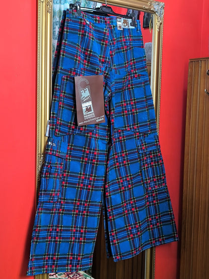 Deadstock STUKA Y2K Wide Leg / Baggy Tartan Corduroy Cargo Pants
90s – Early 2000s Original Streetwear
