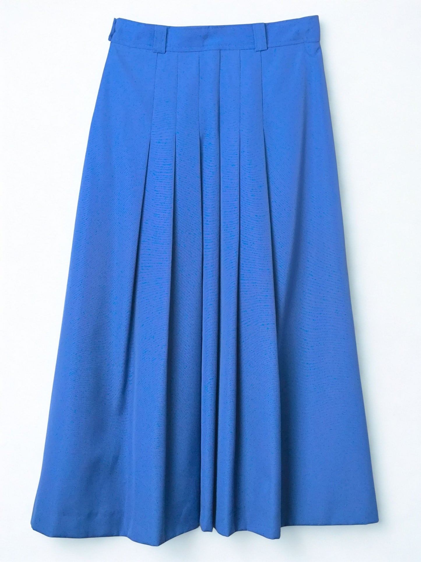 Vintage Lady Mohr Pleated Midi Skirt in Electric Blue