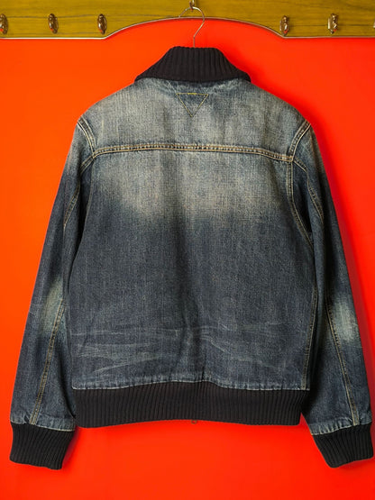 Men’s Iced-Wash Sherpa Bomber Jacket – Melting Pot - Late 80s – Early 90s Italian streetwear outerwear