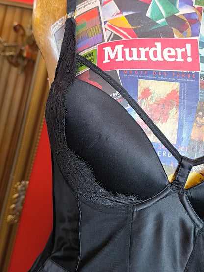 Y2K Playboy Satin & Lace Corset with Garters