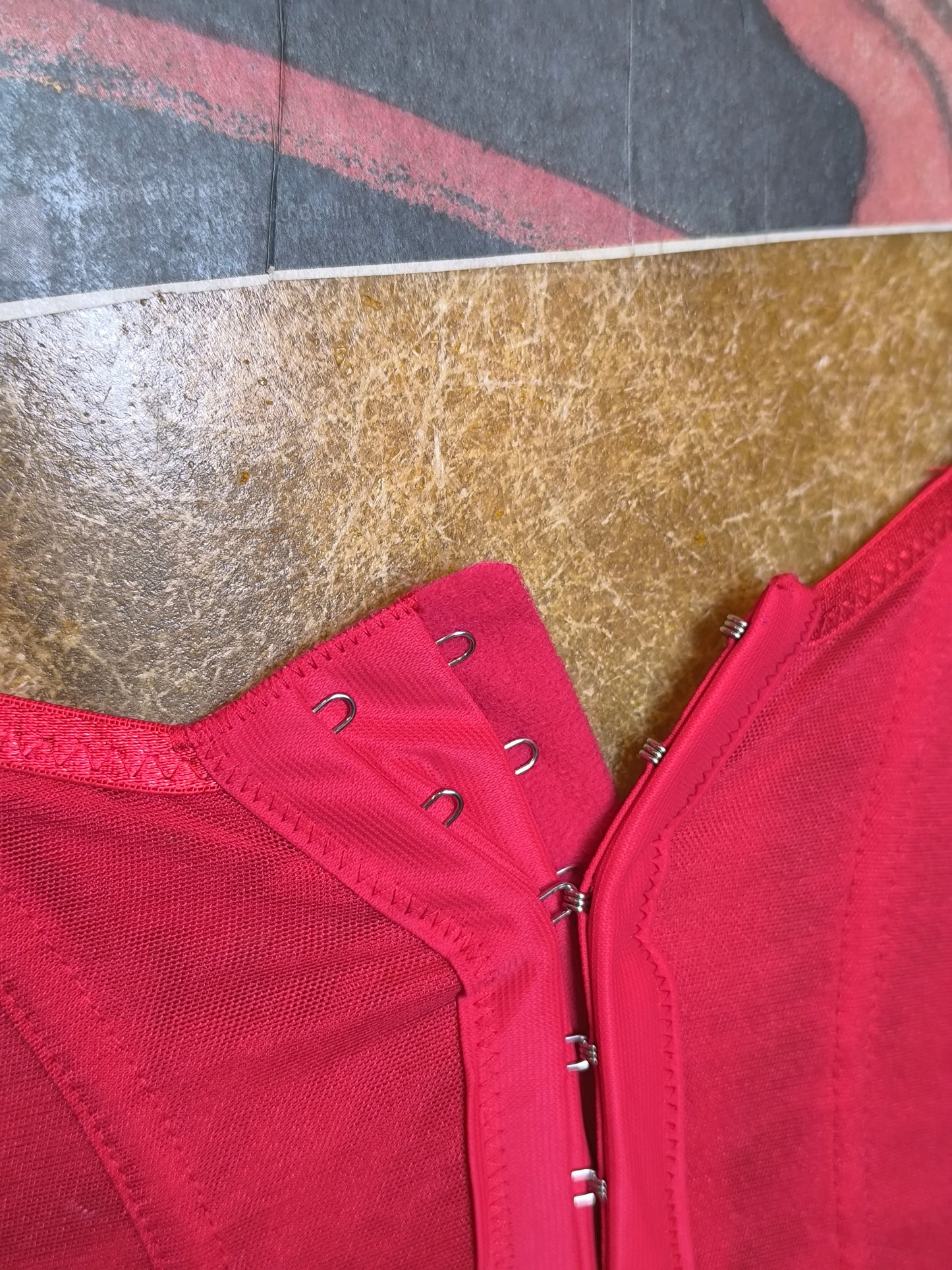 Pleasure State White Label Red Lace Corset Top