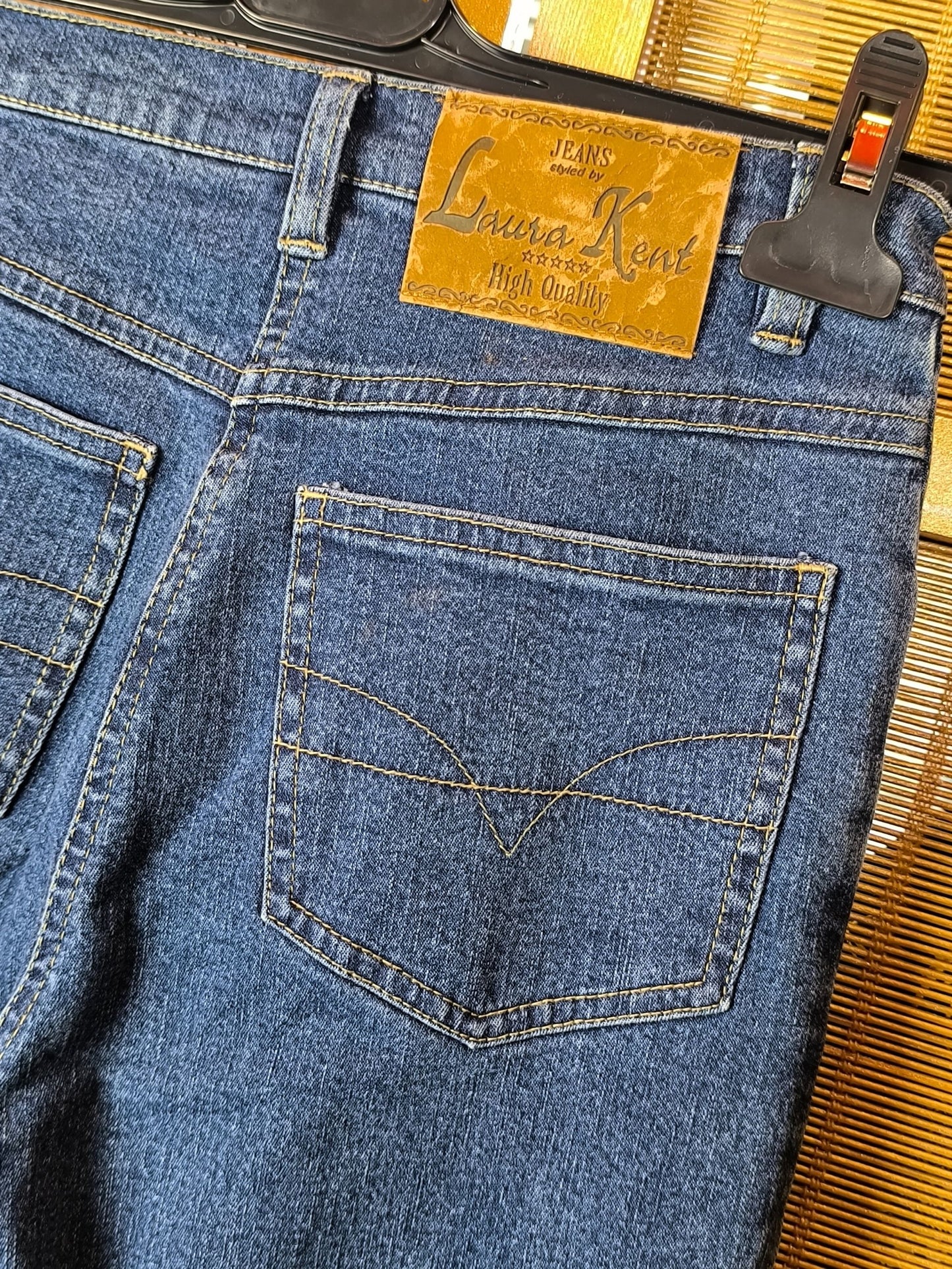 Y2K Laura Kent Tribal Embroidered High Waist Jeans