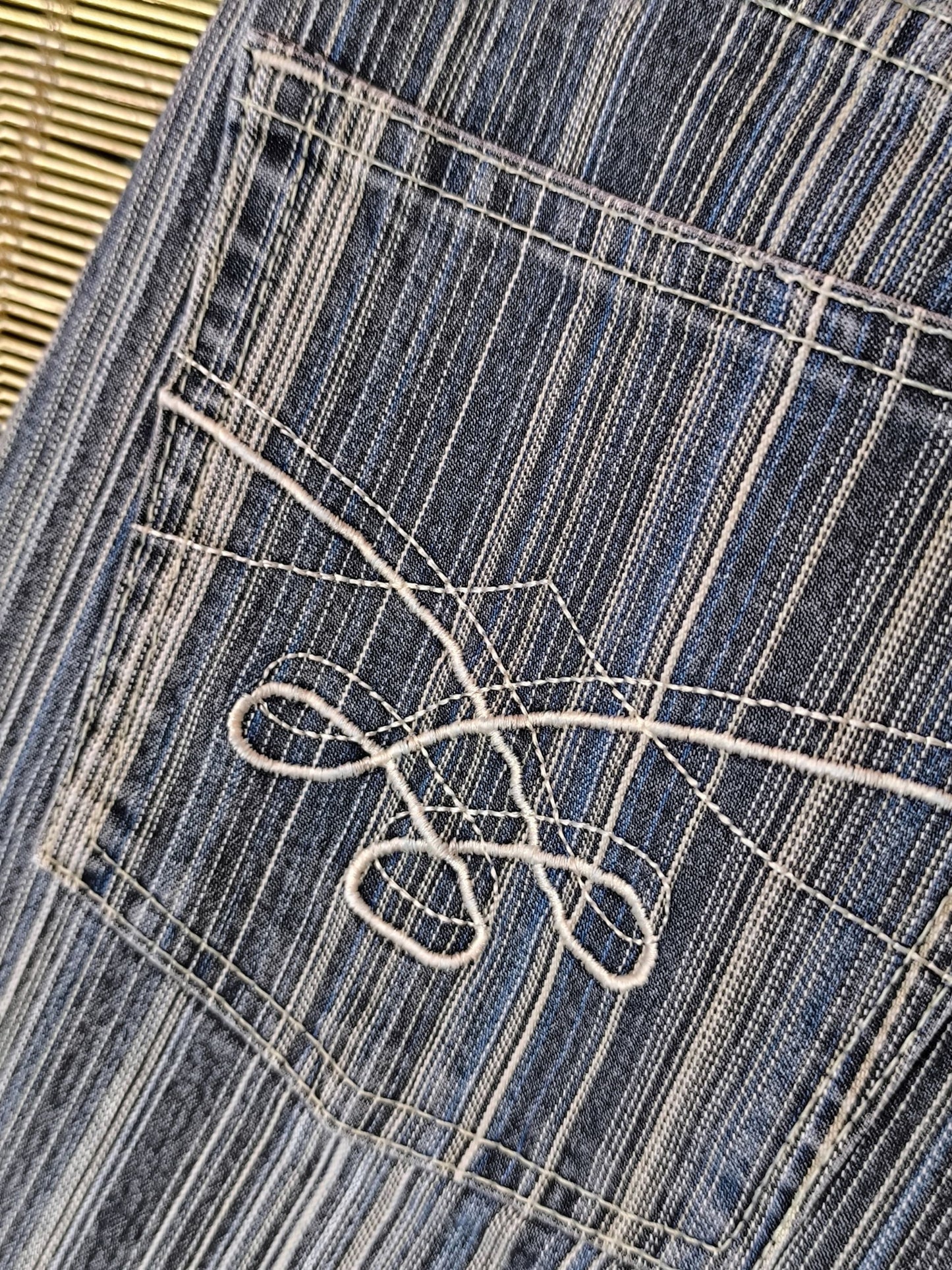 Cassis Cottons Striped Y2K Jeans